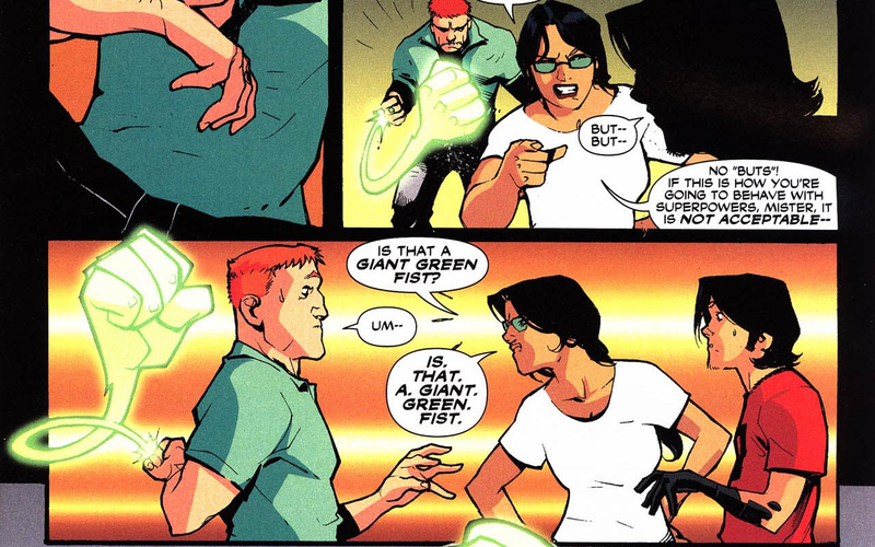Yes, this is Jaime’s mom intimidating Guy Gardner. You’re welcome.